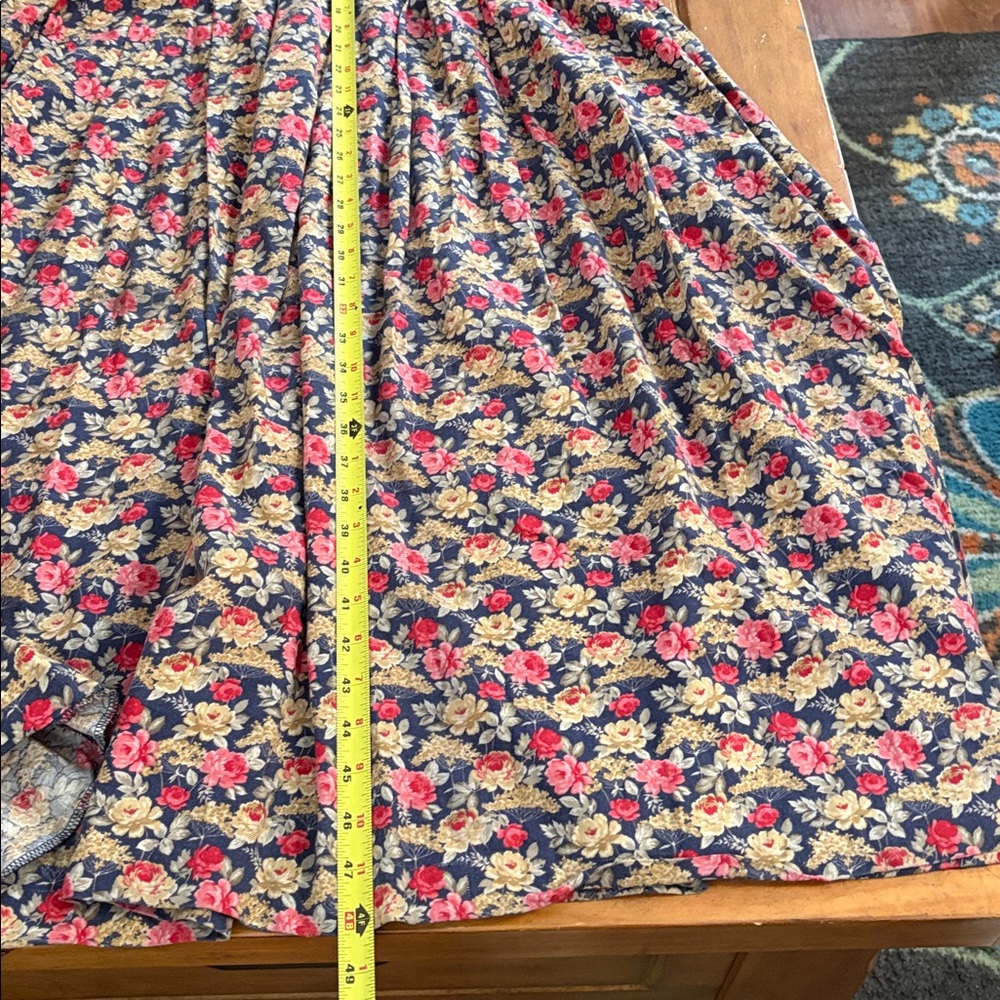 Laura Ashley Blue and Pink Floral Midi Dress Size 10 - Picture 10 of 16